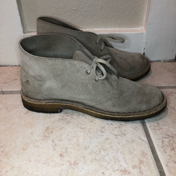 Clarks Original Desert Gray Lace-Up Ankle Boots Size 7 - Picture 5 of 10